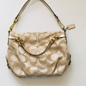 Coach gold/champagne handbag